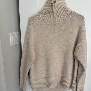 Chunky Rag and Bone Cream Turtleneck Size Petite